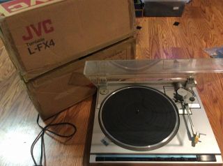 Jvc L - Fx4 Direct Drive Fully Automatic Turntable Audio Technica Stylus W/box