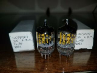 Nos Nib Matched Pair Western Electric 396a /2c51/5670 Black Plate Tube A,