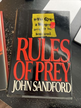 Rules Of Prey By John Sandford,  Hardcover,  1989.