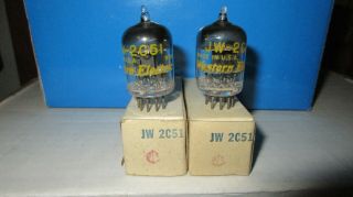 (2) Nos Nib Western Electric 396a/2c51 Matching Codes Audio Tubes