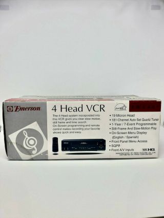 Rare Emerson Ewv401 4 Head Vhs Player Video Cassette Recorder Vcr