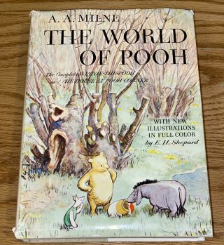The World Of Pooh By A.  A.  Milne C.  1957 First 1st Ed.  Color Illustrations Hb/dj