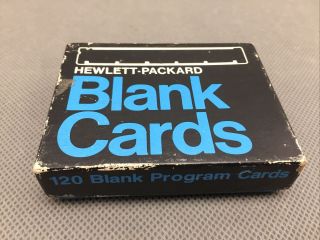 Rare Hp - 65 120 Blank Program Cards With Box,  With Cards,  Pn 00065 - 67054