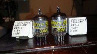 Nos Nib Matched Pair Western Electric 396a /2c51/5670 Grey Plate Tube A,