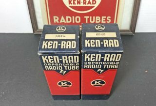 Pair Matched Gm Nos Ken - Rad 6b4g Power Triode Tubes 2 (701)
