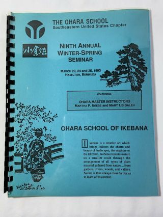 Ohara School Of Ikebana 9th Annual Seminar March 1993