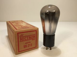 Vintage Nos 1925 Rca Radiotron Rectron Ux - 213 80 Globe Radio Amp Rectifier Tube