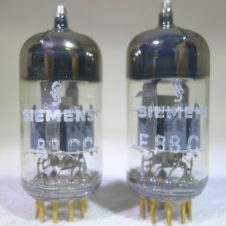 Matched Pair Siemens E88cc/6922 A - Frame Getter Germany Gold Pin 1971 Strong