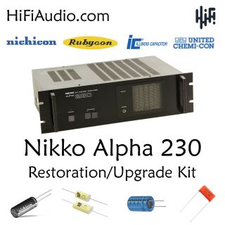 Nikko Alpha 230 Restoration Recap Repair Service Rebuild Kit Capacitor