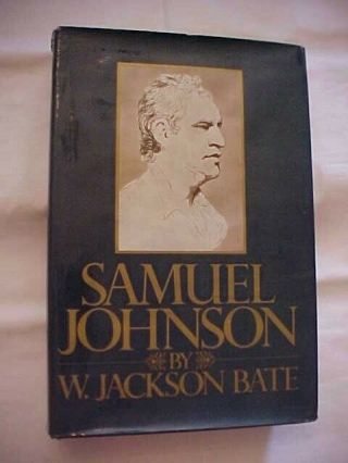 Samuel Johnson By W Jackson Bate; Biography British Literary 18th C