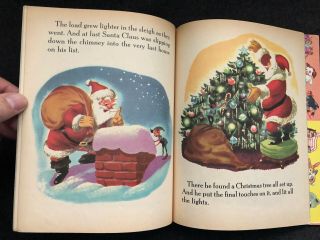 Vintage WALT DISNEY SANTA ' S TOY SHOP Little Golden Book 1950 3