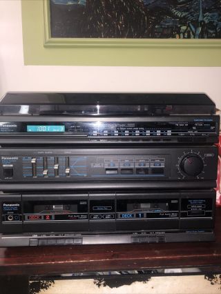 Panasonic Sg - H10 Stereo Music System Record Cassette Tape Am/fm Radio/