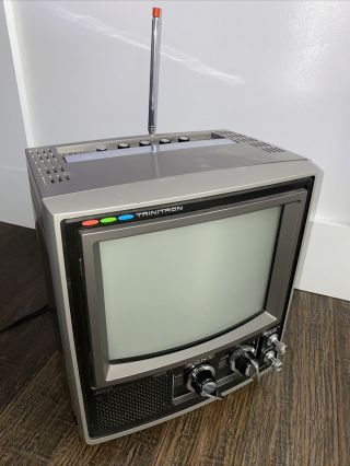 Sony Kv - 9200 9 " Trinitron Color Tv Portable Retro Gaming 1970s Vintage 1974