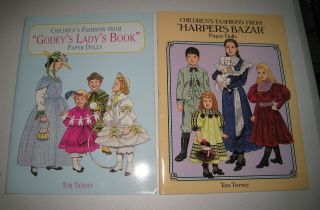 2 Paper Doll Books Children 