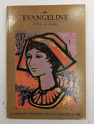 1967 Evangeline: A Tale Of Acadie Paperback Scholastic First Printing Longfellow