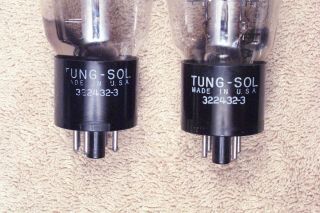 Two,  Tung Sol USA,  5U4G,  early 1950 ' s,  matching date pair,  5U4G,  5U4GB 2