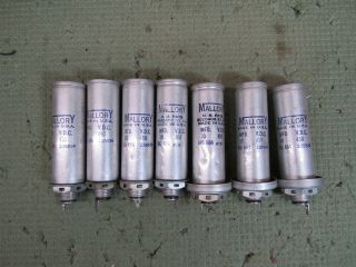 (7) Vintage Mallory Can Capacitors 10 Mfd 450 Vdc Hd 684 235834 Tube Amp Build