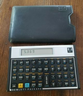 Hp 11c Hewlett Packard Scientific Calculator Rpn Vtg,  W/ Case,