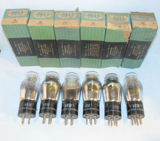 6 Nos/nib National Union Type 26 St Style Amplifier Tubes.  Tv - 7 Test Strong.