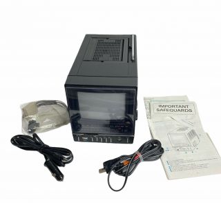 Vintage 1989 Tmk 5” Color Tv & Radio Model 510cp Open Box Portable Tv