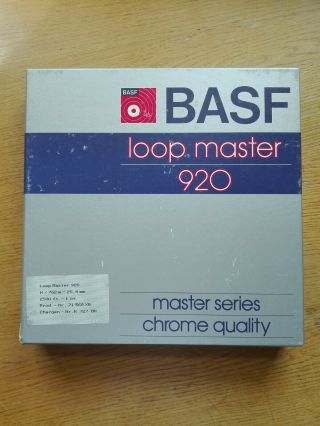 Nos Old Stock Basf Loop Master 920 1  Studio Chrome Reel Tape Ultra Rare