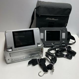 Eddie Bauer Video In A Bag System With 5 " Lcd Monitor Vhs Player Me - 10