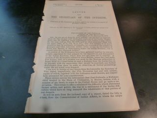 Government Report 1878 Removal Of Kickapoo Indians Border Texas & Mexico