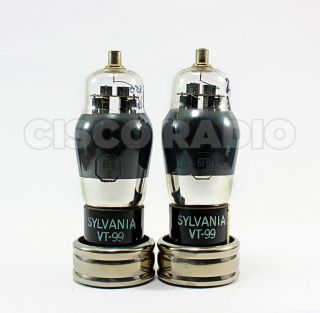 NIB Matched pair VT99 6f8g 6f8 Sylvania Military tubes 6sn7 triplett 3444 3