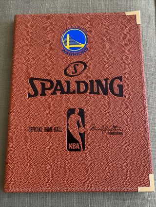 Nba Team Issued Golden State Warriors Leather Binder