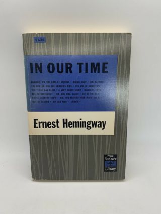In Our Time Ernest Hemingway 1958 Vintage Scribner 