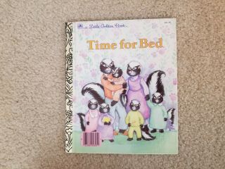 Time For Bed A Little Golden Book Edition No Writing No Name Joan Goodman