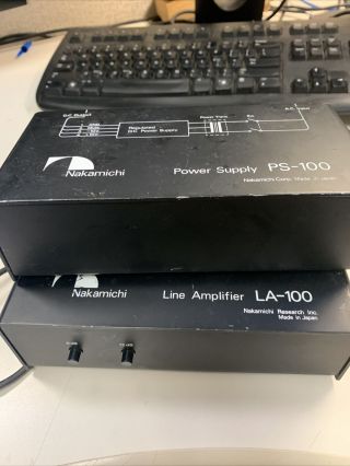 Nakamichi La - 100 Ps - 100 Electronic Line Amplifier & Power Supply