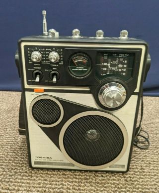 Toshiba Rp - 1660mc Fm Am Psb Cb Weather 4 Band Radio Portable Vintage