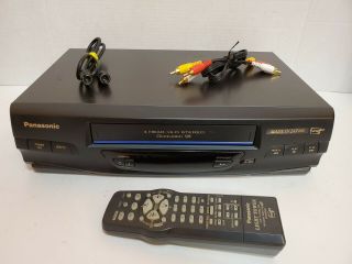Panasonic 4 Head Vcr,  Omnivision Pv - V4520 Vhs Player With Remote Tested/works