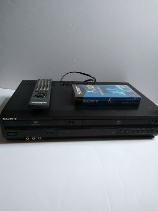 Sony Slv - D380p Hifi Vhs Vcr Video Cassette Recorder Dvd Player Combo With Remote