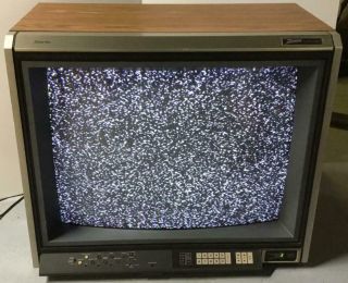 Vintage 1987 Zenith System 3 Sd2787h 27 " Tv Television Wood Grain Great