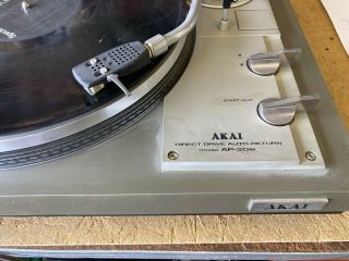 vintage Akai AP - 206 direct drive turntable w Ortofon FF 10XE cartridge 3