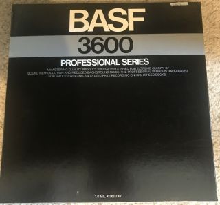 Basf 3600 Professional Series 10.  5 " Reel To Reel Mastering 1/4 " Tape -