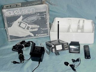 Vintage Panasonic Travelvision Tr - 1030p 1.  5” Ultra - Compact B&w Tv Ac/dc Power On