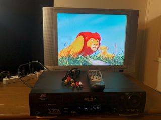 Jvc Hr - S3800u Vhs Et Vcr S - Vhs Player Recorder With Remote Cables