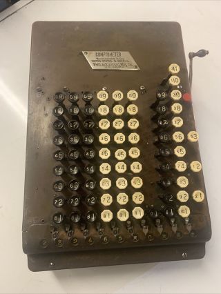 Vintage Antique Comptometer Adding Machine Art Deco Cash Register Shop Office