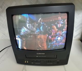 Emerson Ewc1302 Tv Vhs Vcr Combo Retro Gaming No Remote Fully Great