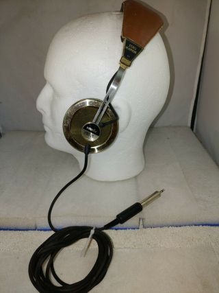 Sonic Pro - 26 Vintage Stereo Headphones 1960s 1970s Gold Metal Space Age