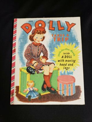 Dolly Takes A Trip Jack - In - The Book Doll With Moving Legs Vtg 1952