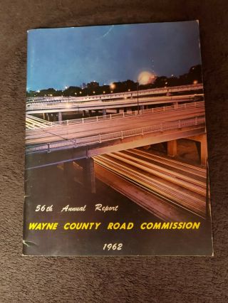 1962 Annual Report Wayne County Michigan Airport,  Vgc L@@k