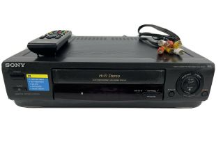 Sony Vcr Vhs Slv - 678hf Video Cassette Recorder With Remote.