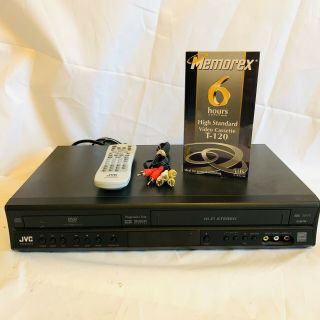 Jvc Hr - Xvc16 Hi - Fi Sqpb Vhs Cassette Recorder Vcr/dvd Player Combo Remote Cables