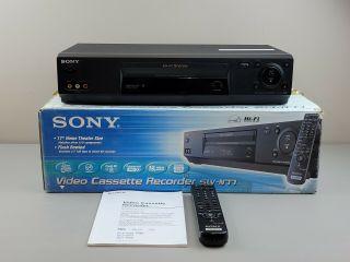 Sony Slv - N77 Vhs Vcr Video Cassette Recorder W/ Remote & Box -