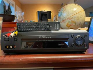 Sony Slv - N500 Vcr Vhs Hi - Fi Stereo Player Recorder 4 Head With Remote