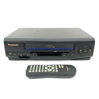 Panasonic Pv - V4021 Vcr With Remote Vhs Player Recorder 4 Head